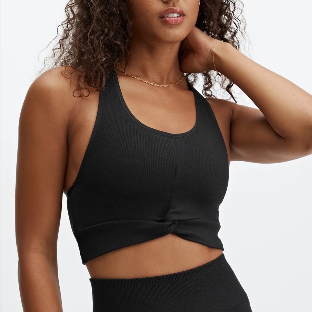 Fabletics Kingsley Knot Front Seamless Midi Bra